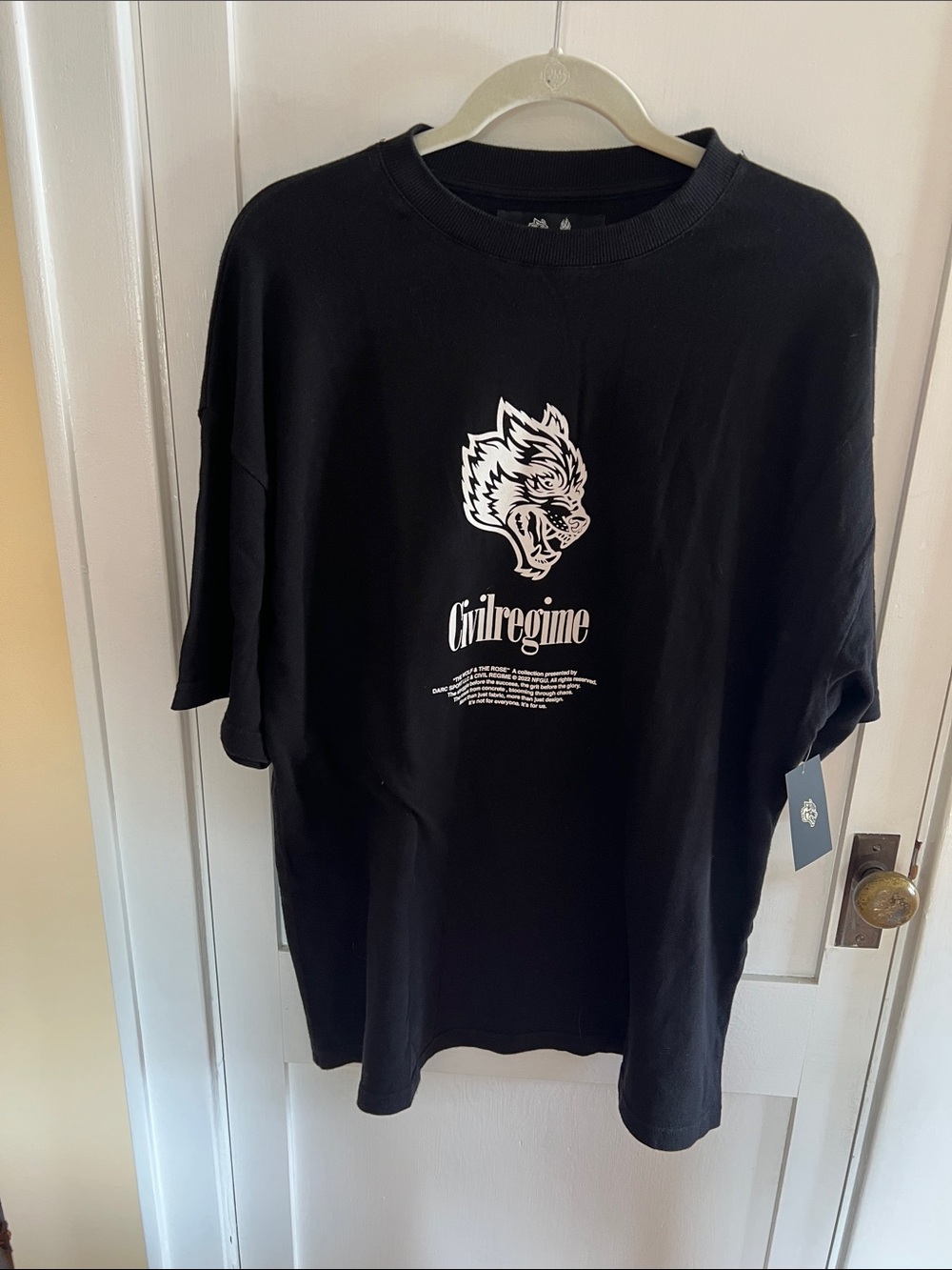 Darc Sport x Civilregime Black Graphic Wolf Tee